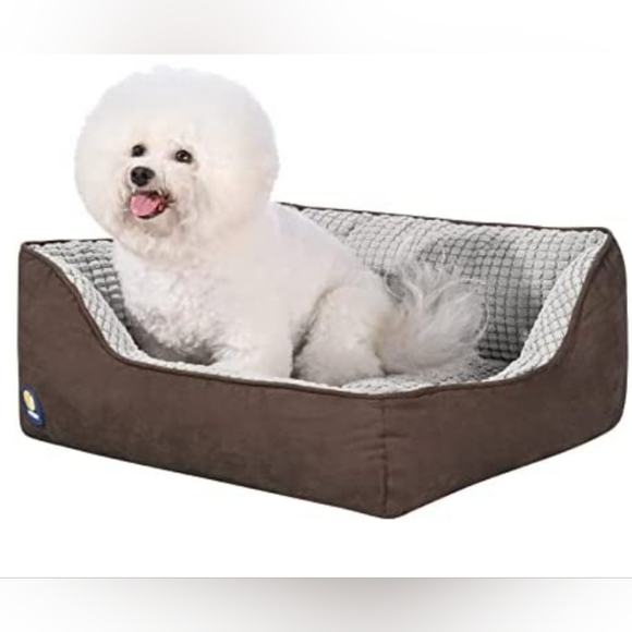 Veehoo Cotton Pet Dog Bed - Soft Rectangle Bolster Pet Beds
